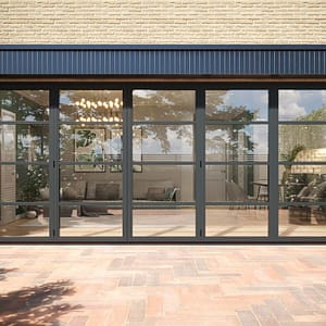 Revere Grey Industrial External Bifolds 4800mm 5+0