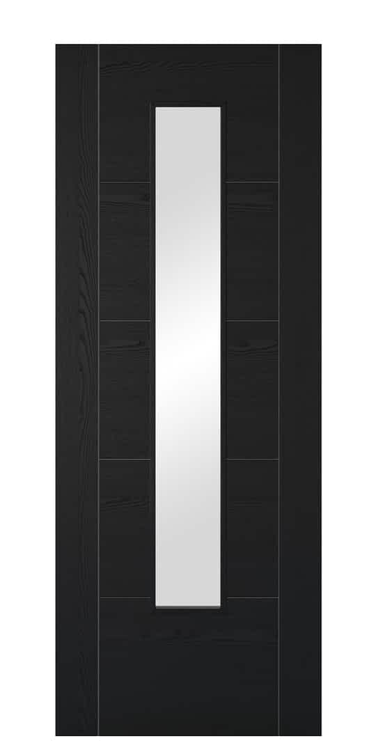 Black Ash Laminated Vancouver Glazed 1 Light Door