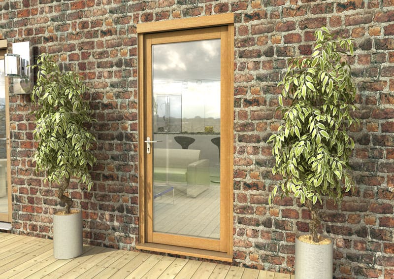 33" Aspect Oak Unfinished Single Door - External Shot