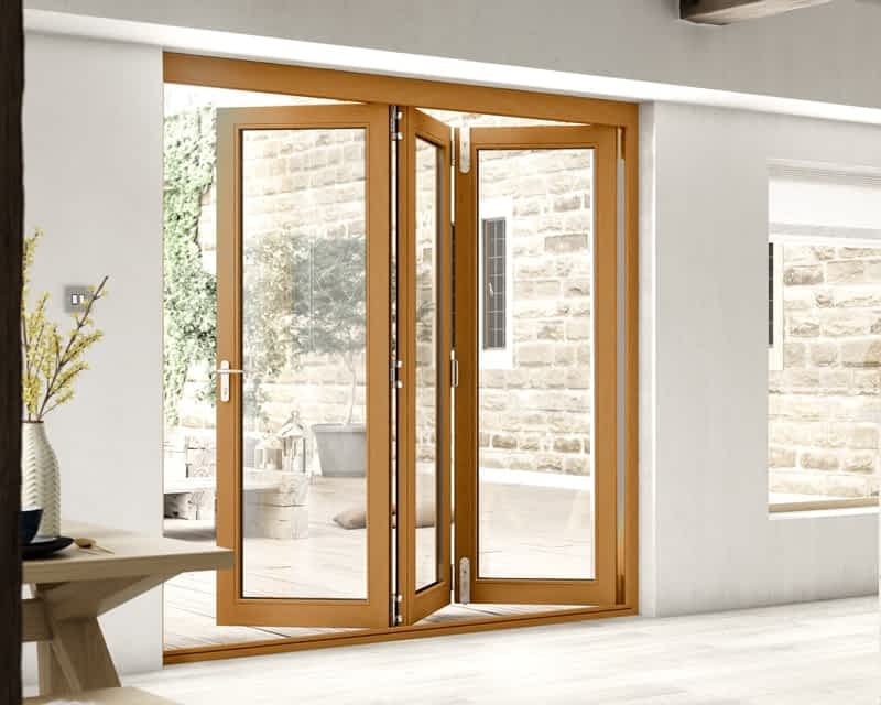 2100mm Icon Solid Oak Fully Finished Bifold - Internal Shot