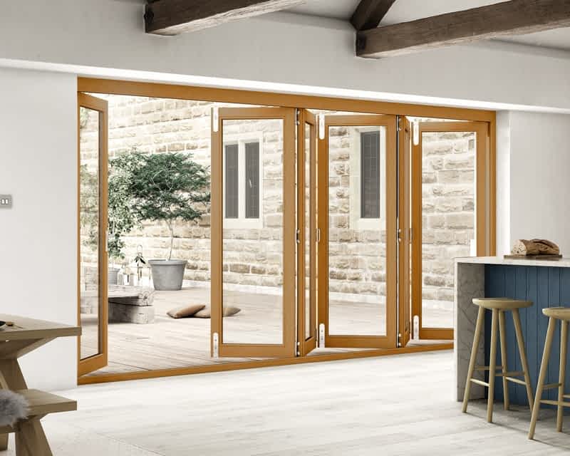 4200mm Icon Solid Oak Fully Finished Bifold - Internal Shot