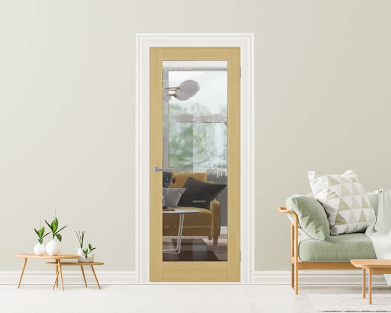 Unfinished Oak 1 Light Internal Door