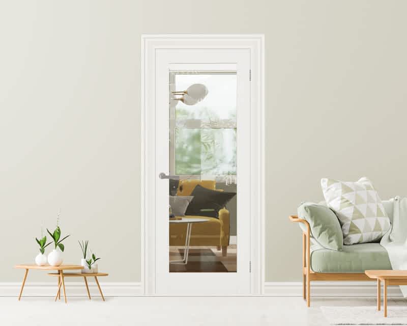 White Primed 1 Light Internal Door