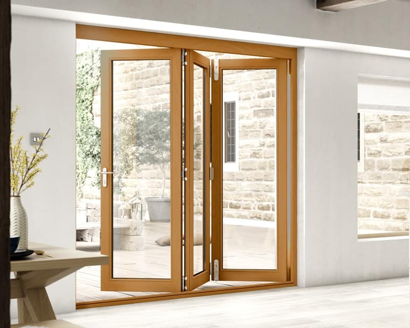 2100mm Icon Solid Oak Fully Finished Bifold - Internal Shot