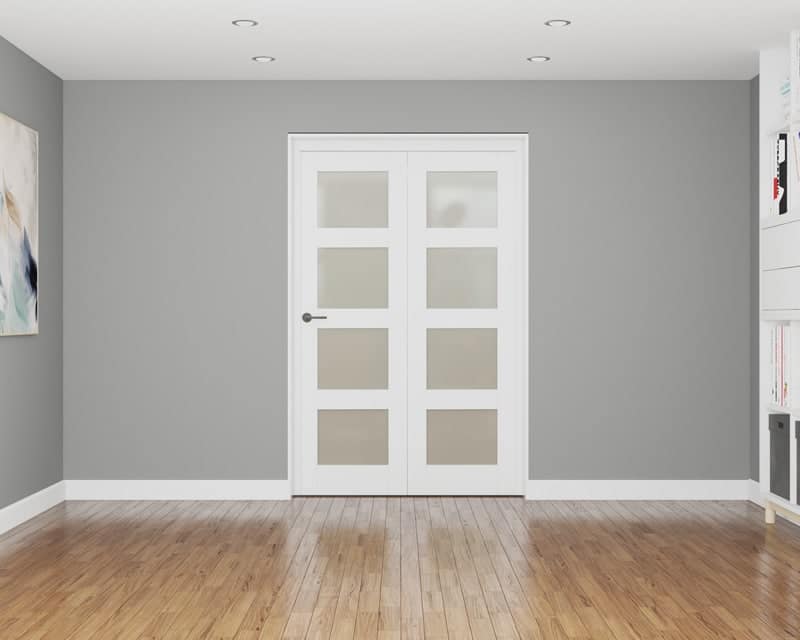 Repute White Primed 4 Light Frosted 1794mm