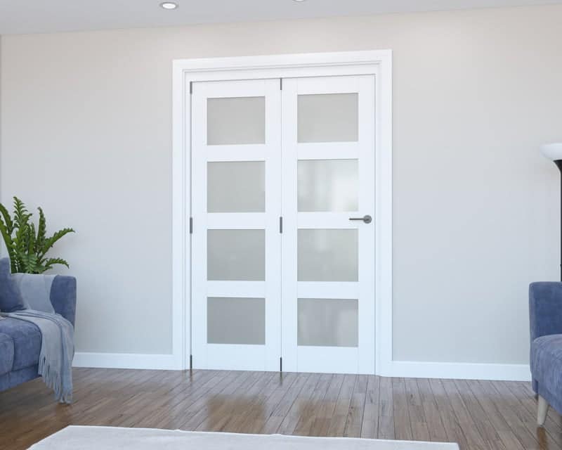 Vision White Primed 4 Light Frosted 1673mm