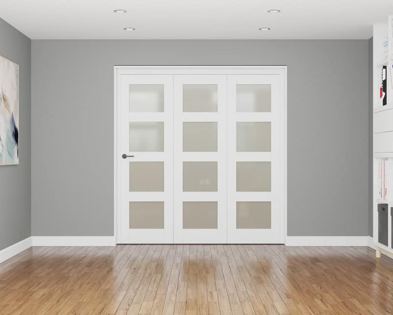 Affinity White Primed 4 Light Frosted 1140mm