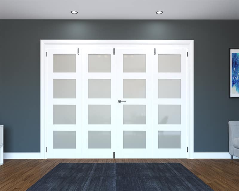 Calibre White Primed 4 Light Frosted 2216mm