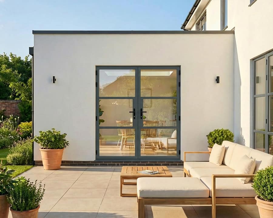 Grey Heritage French Doors 1800mm