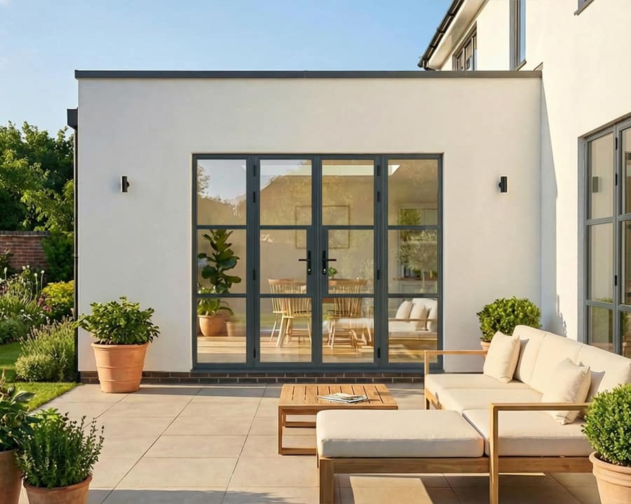 Grey Heritage French Doors 2400mm