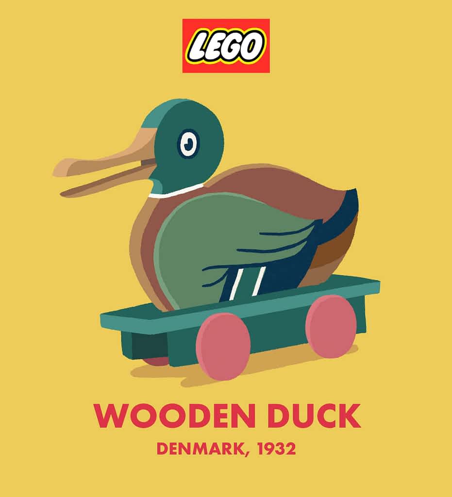 Lego Wooden Duck Illustration