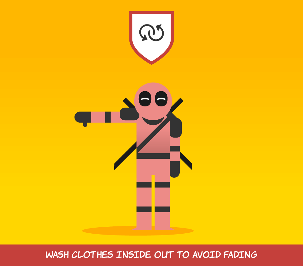 Wash clothes inside-out washing symbol