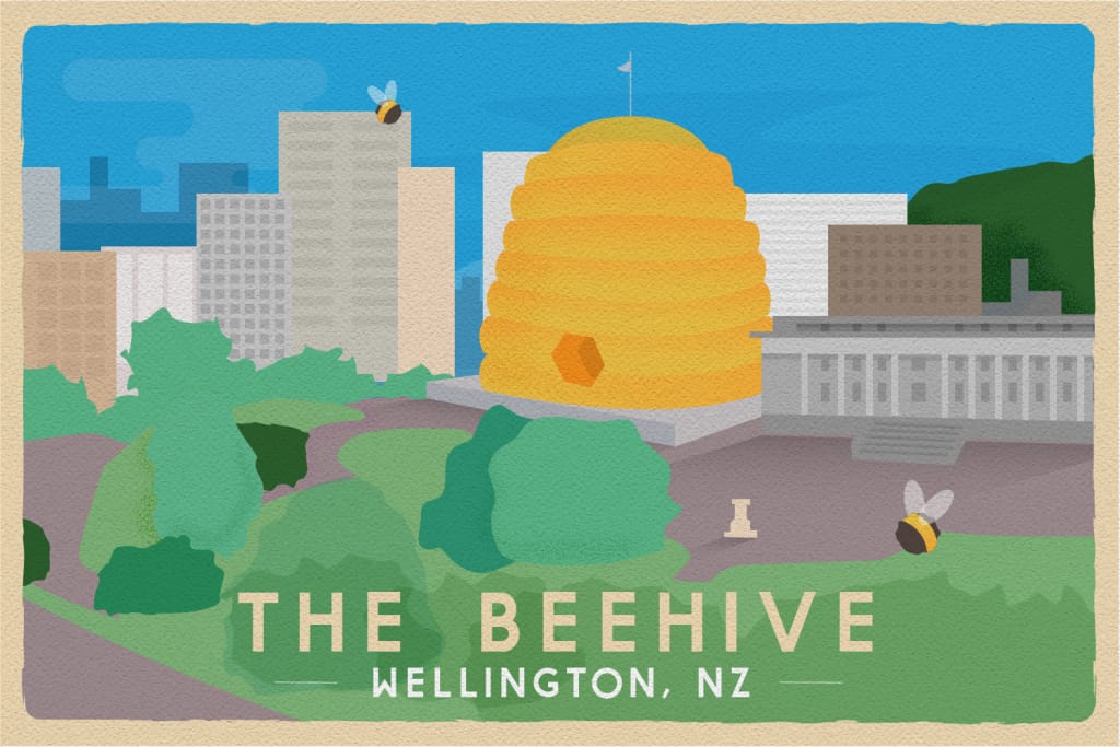 the beehive new zealand illustrated