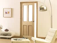 Oak Malton Unglazed 2 Light Door