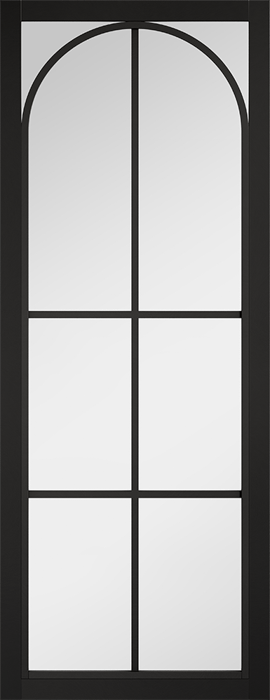 Black Astoria Clear Glazed Door