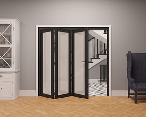 3 Door Vision Heritage 1 Light Frosted Internal Bifold - Part Open