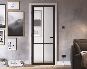 Black Liberty Glazed 4L Internal Door Lifestyle 2