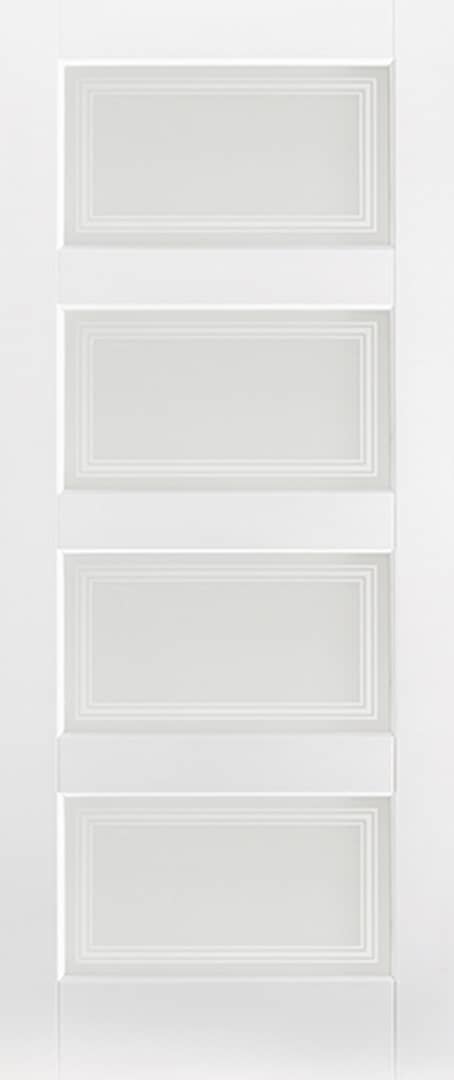 White Contemporary Glazed 4 Light Door
