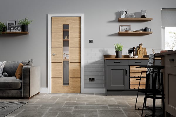 Oak Lille Glazed 1 Light Door