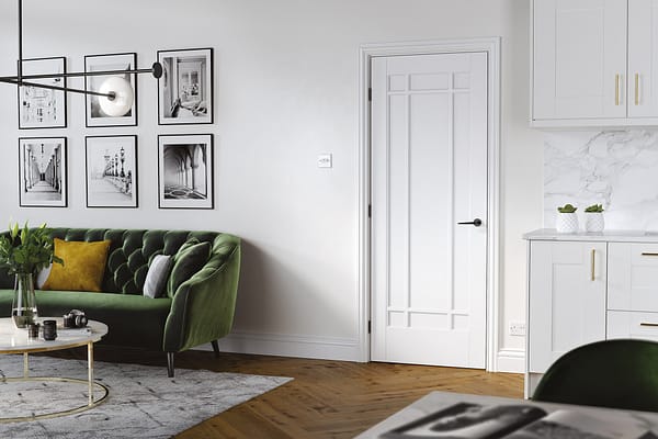 White Manhattan 9 Panel Door
