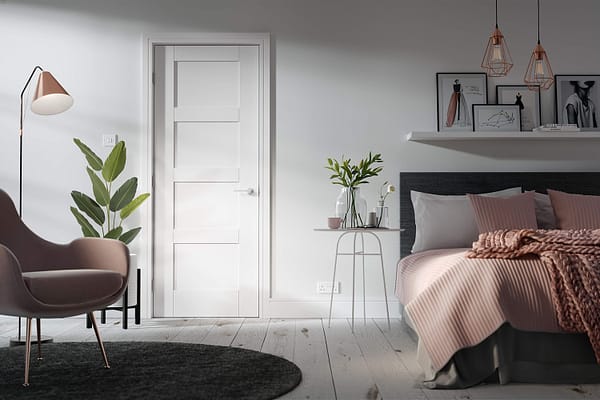 White Shaker 4 Panel Door
