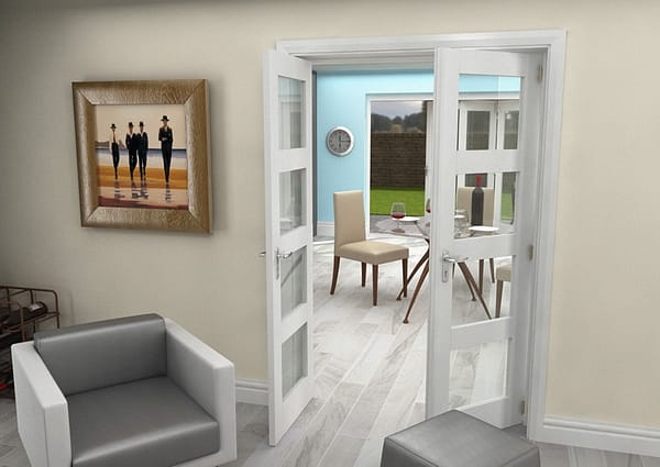 Vision White Primed 4 Light French 1226mm