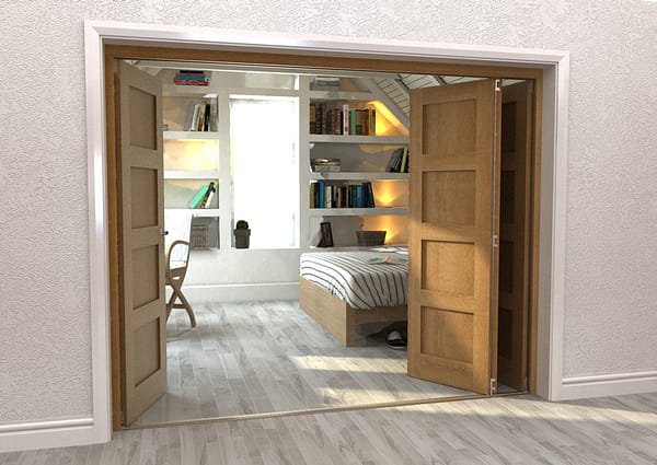 Repute Mirrored Oak 4 Light 2370mm