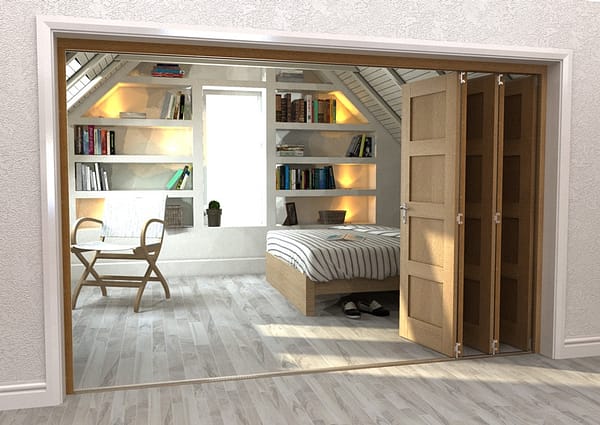 Repute Mirrored Oak 4 Light 2943mm