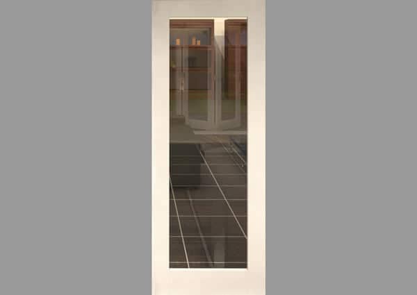 Shaker Glazed 1 Light White Primed Door