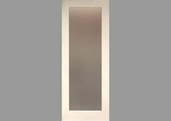 Shaker Frosted 1 Light White Primed Door