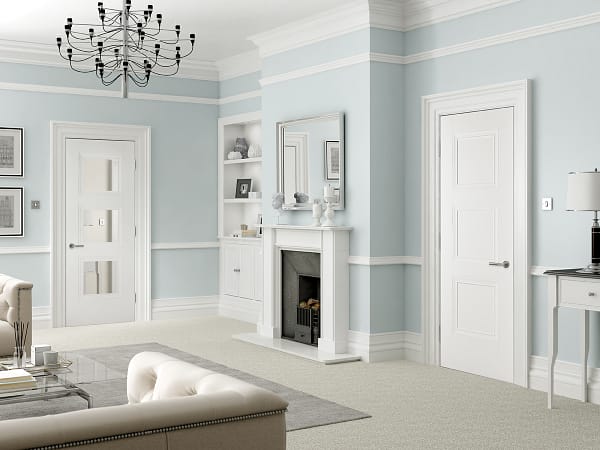 White Amsterdam 3 Panel Door