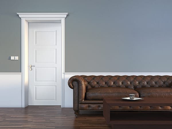 White Contemporary 4 Panel Door