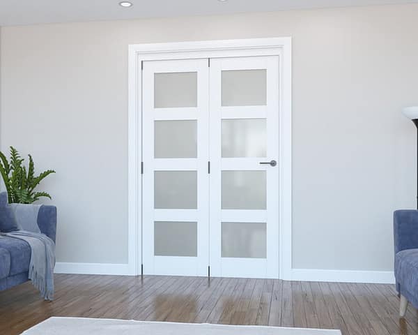 Vision White Primed 4 Light Frosted 1673mm