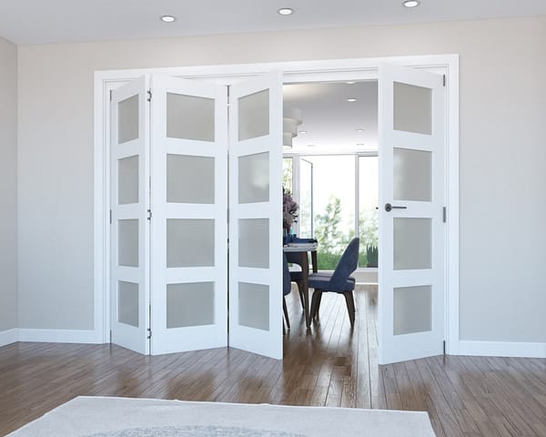 Vision White Primed 4 Light Frosted 1673mm