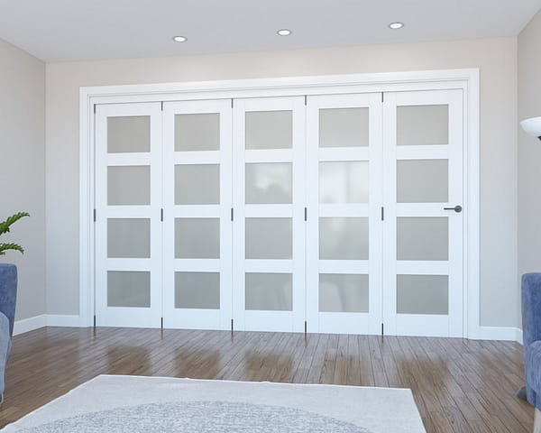 Vision White Primed 4 Light Frosted 1673mm