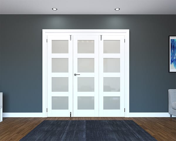 Calibre White Primed 4 Light Frosted 1682mm