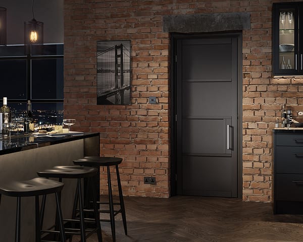 Chelsea Black 4 Panel Door