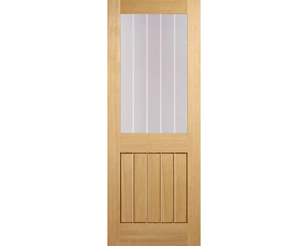 Mexicano Half Light Unfinished Oak Door