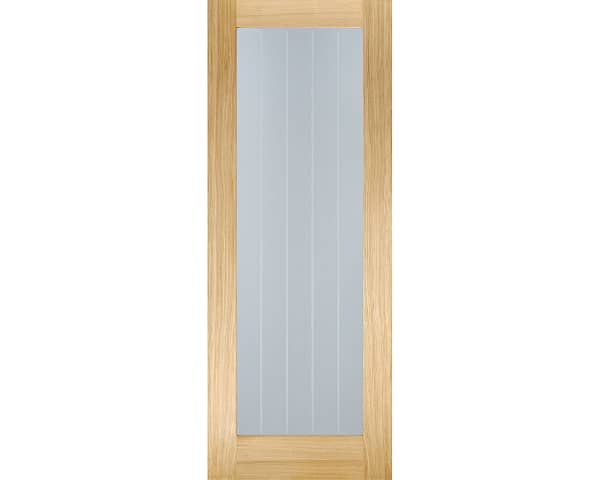 Mexicano Unfinished Oak Pattern 10 Glazed Door