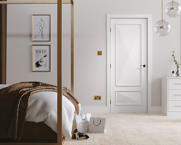 Knightsbridge White 2 Panel Door