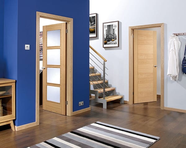 Vancouver Prefinished Oak 4 Light Door
