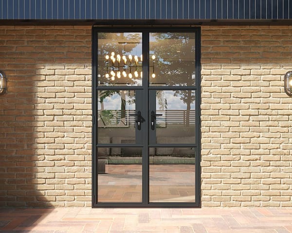 Grey Heritage French Doors 1200mm