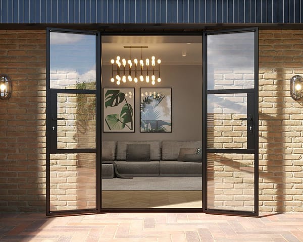 Black Heritage French Doors 1200mm