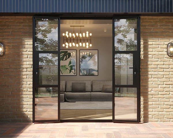 Black Heritage French Doors 2100mm