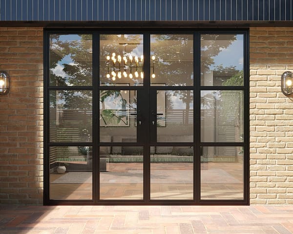 Black Heritage French Doors 2400mm