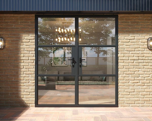 Grey Heritage French Doors 2000mm