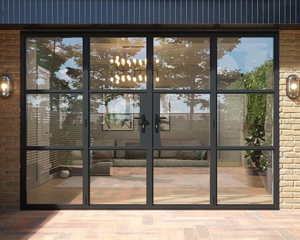 Grey Heritage French Doors 3000mm