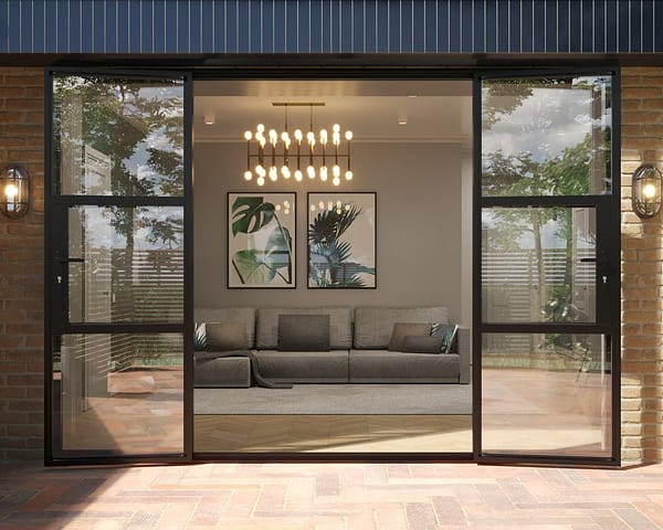 Black Heritage French Doors 3000mm