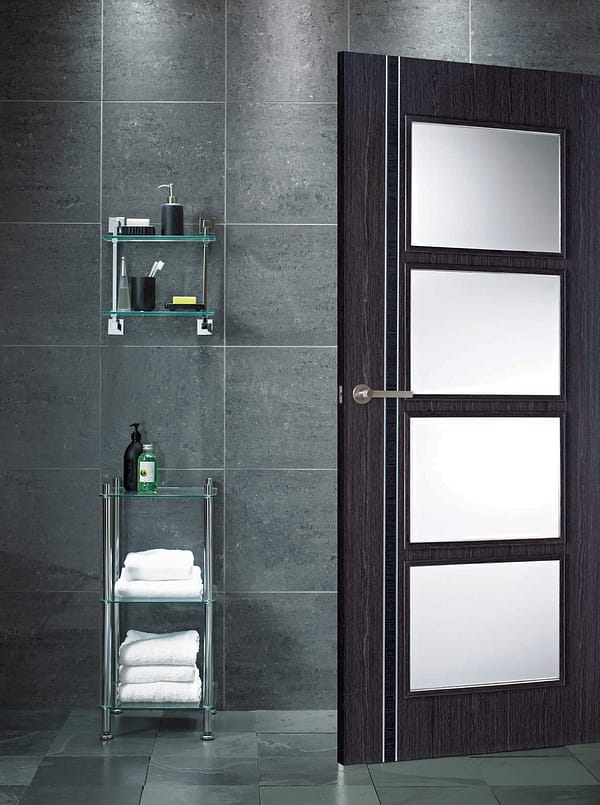 Ash Grey Zanzibar Glazed 4 Light Door
