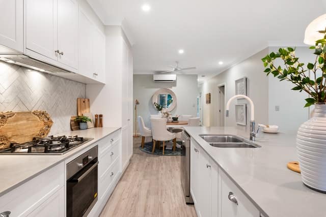 Small open plan living kitchen space